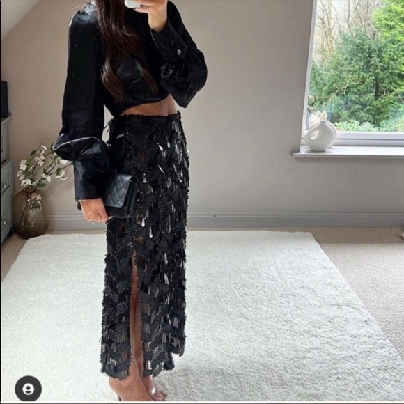 Zara sequin midi skirt - Picture 1 of 13